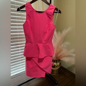 Keepsake Hot Pink Peplum Dress